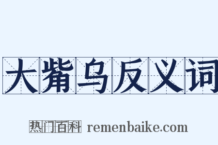 大觜乌反义词是什么意思的图片